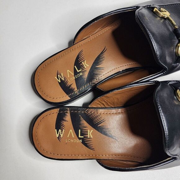 Walk London Terry Slip On Tassel Loafers Black Men's Size 9 - Picture 4 of 8